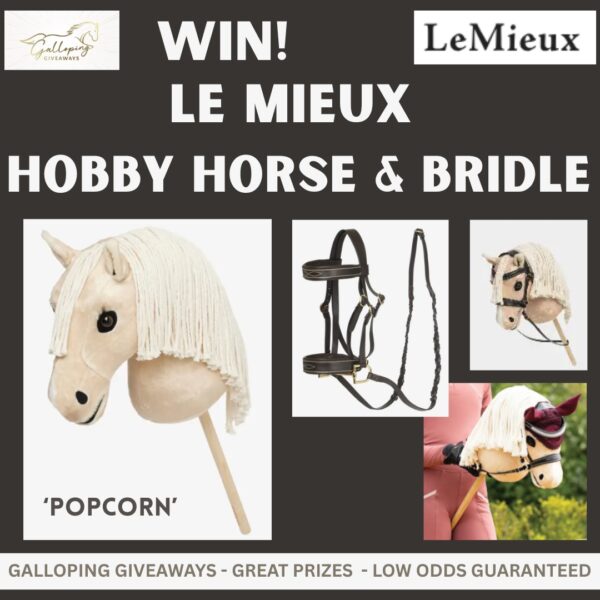 LeMieux Hobby Horse 'Popcorn' and Hobby Horse Hunter Bridle
