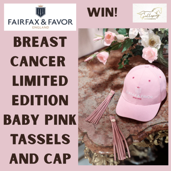 Fairfax & Favor Breast Cancer Limited Edition Baby Pink Tassels & Cap