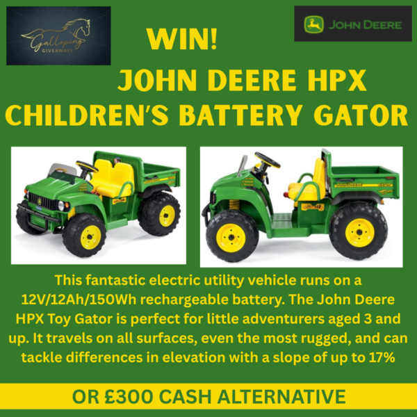 John Deere HPX Battery Children's Gator OR £300 Cash Alternative