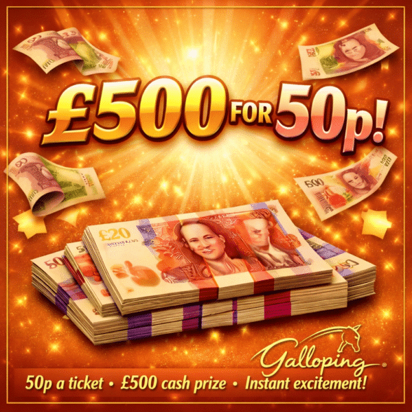 WIN £500 FOR 50p