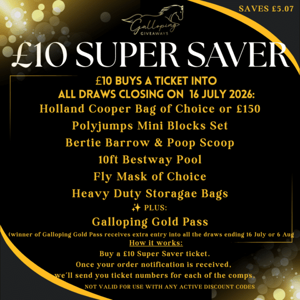 £10 SUPER SAVER - An entry into all comps closing 16 July