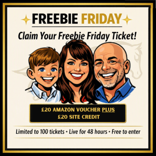 FREEBIE FRIDAY £20 Amazon Voucher Plus £20 Site Credit -Read the Rules - 100 Free Tickets · 48 Hours Only