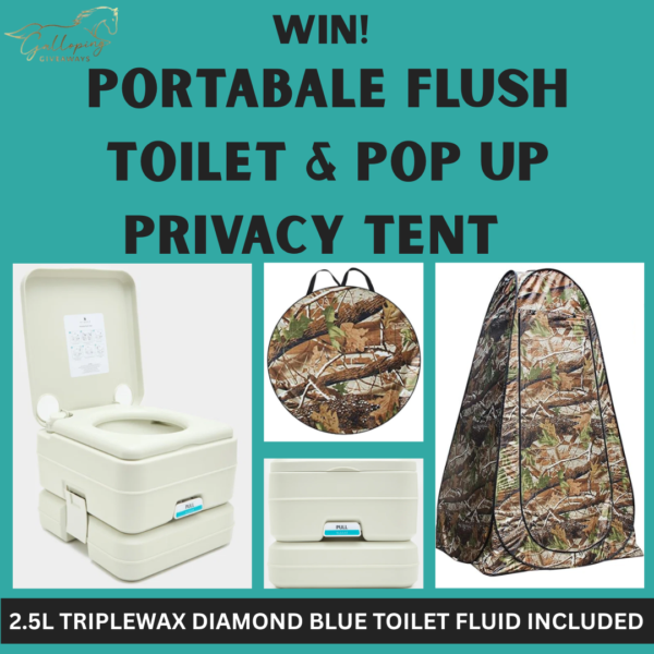 Portable Flush Toilet and Pop‑Up Privacy Tent