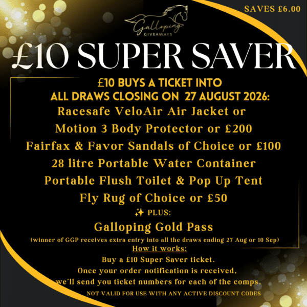 £10 SUPER SAVER - An entry into all comps closing 27 August