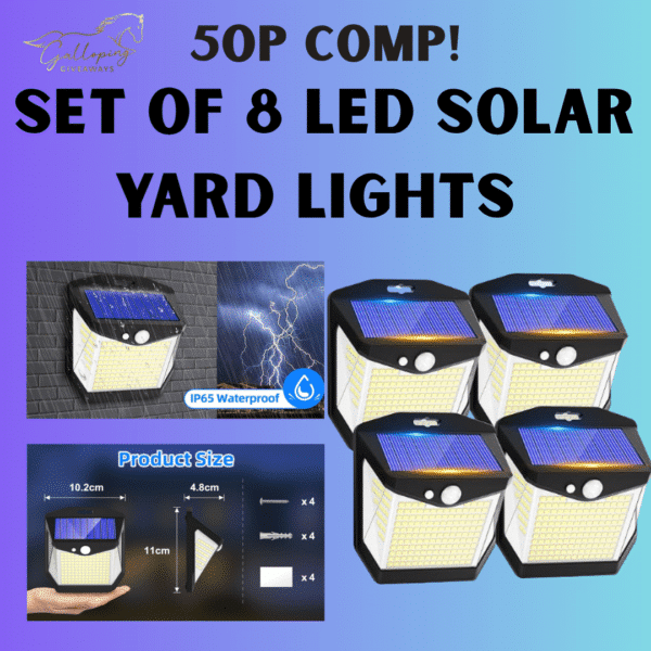 Set of 8 Super Bright LED Solar Lights