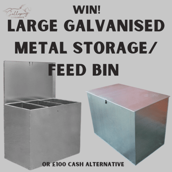 Large Galvanised Metal Storage/Feed Bin or £100 Cash Alternative