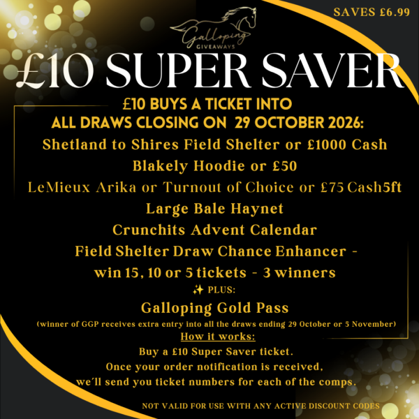 £10 SUPER SAVER - An entry into all comps closing 28 & 29 October - SAVES £6.99!